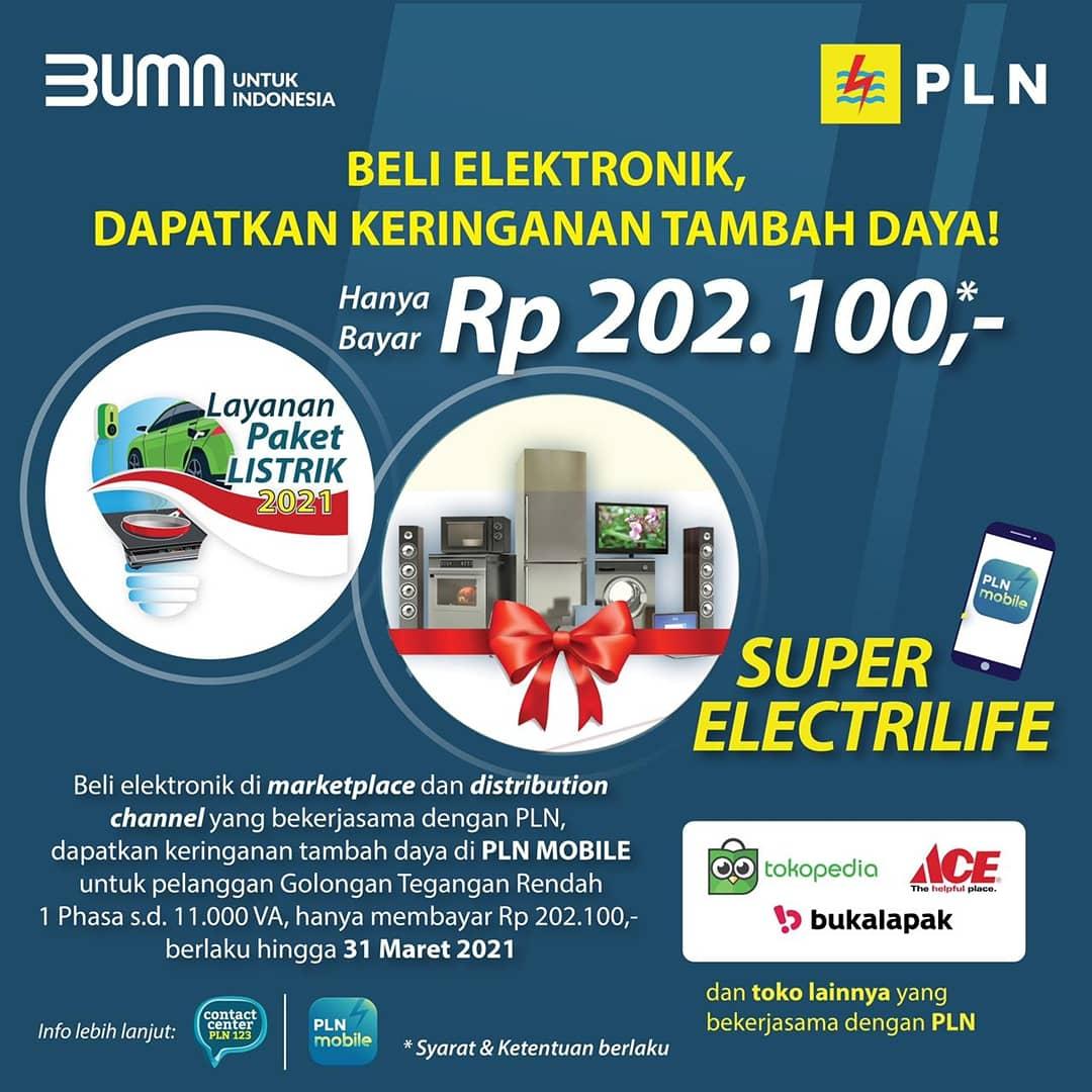 _pln_id's tweet photo. Electrizen, PLN lagi bagi-bagi voucher potongan tambah daya listrik. Caranya beli produk elektronik di acehardware, Tokopedia, atau bukalapak. Kalo sudah dapat vouchernya, kalian tinggal tambah daya listrik pake aplikasi #PLNMobile aja. 

#MudahNambahListriknya https://t.co/gEI6U9xFM9