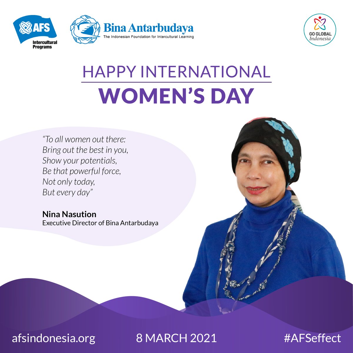 binabud's tweet photo. Yesterday marks International Women's Day! Let's celebrate it by giving appreciation of women’s contributions to history, culture, and society in honor of all women around the world.
@AFS #InternationalWomensDay https://t.co/cewQX6zvt3