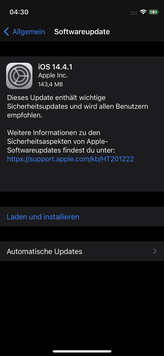 SE515's tweet image. #iOS1441 #Sicherheitsupdate
