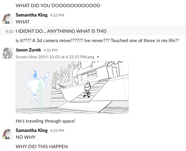 Another thing to get you pumped up for the Ducktales Finale that has nothing to do with like, the story or anything, is that while doodling Promare fanart in the margins of the finale board I accidentally broke the file sending @jason_zurek into a panic 