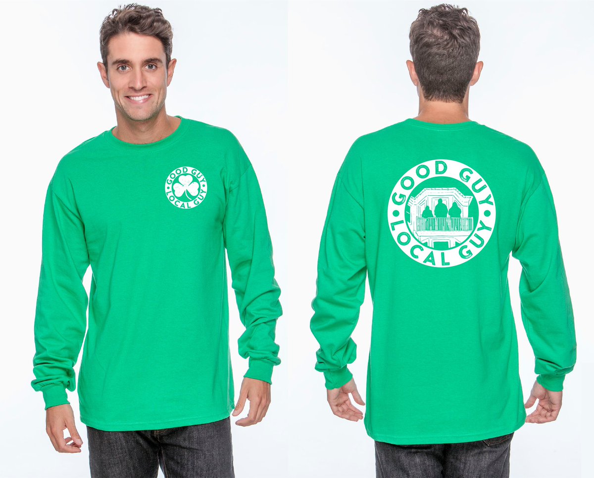 GoodGuyLocalGuy's tweet photo. SAINT PATRICK’S DAY SHIRTS ARE HERE ☘️☘️☘️ New limited edition green long sleeves and sweatshirts are on sale now. Link in bio. For all local orders, order by Saturday to get yours in time for Saint Patrick’s Day. https://t.co/82FJgt69MQ https://t.co/w0HV4TbAVu