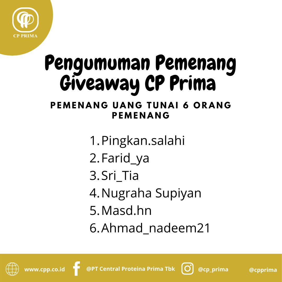 cpprima's tweet image. Selamat kepada para pemenang Giveaway @cpprima !!!