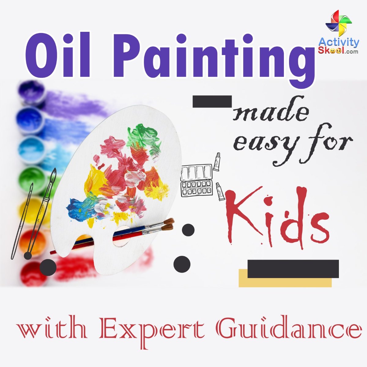 ActivitySkool's tweet photo. #OilPainting made easier for #children with personal gudiance from expert #artists conducting #paintingclassesforkids on #ActivitySkool 
.
.
#onlinepaintingclasses #onlinepaintingclass #paintingclassforkids #kidspaintingclasses https://t.co/m566Ah844I