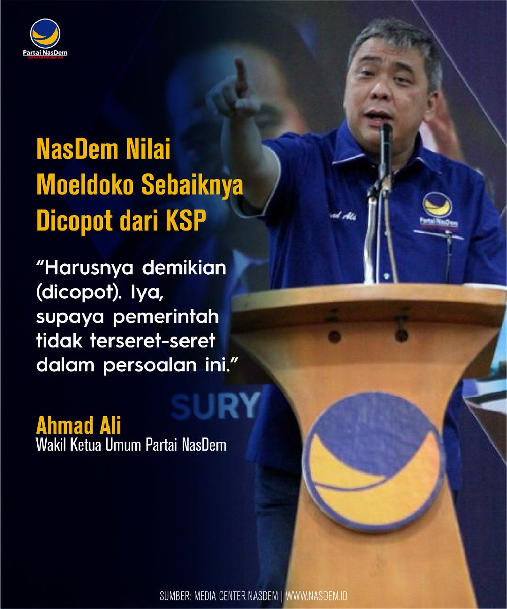 NasDem's tweet photo. Wakil Ketua Umum Partai NasDem, @madtu_madali menanggapi kisruhnya Kongres Luar Biasa (KLB) Partai Demokrat.

#KLBDemokrat #NasDemPeduli #PartaiNasDem https://t.co/Oid3IsR9wO