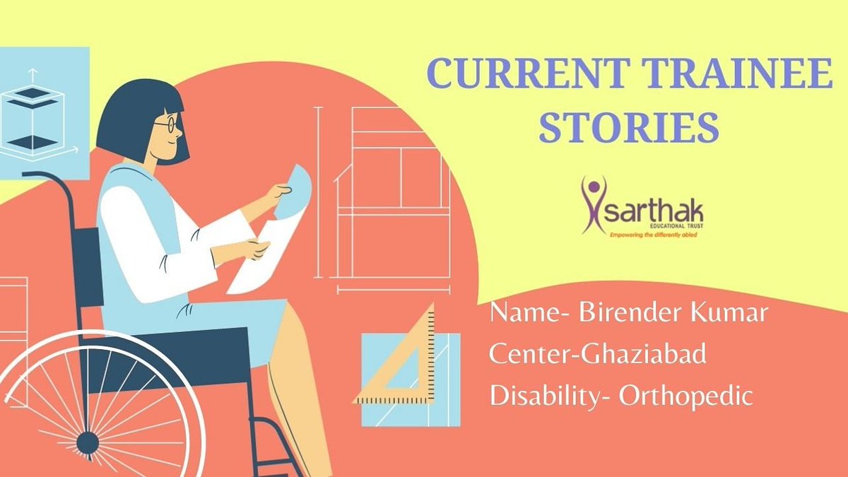SarthakEducati2's tweet photo. Meet our OH trainee Birender Kumar from @sarthakghaziabad center & his experience with Sarthak Educational Trust! Watch the video here: https://t.co/p0M21OajGv
#SupportSarthak #skilldevelopment #training #storiesofchange #disability #divyangs #disabilityempowerment #SupportGRC https://t.co/UJCYHB17c4