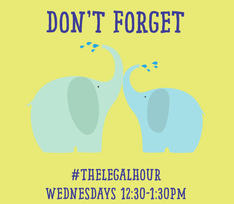 Looking forward to #TheLegalHour tomorrow lunchtime.  We share legal info, blogs, tweets, every Wednesday.  Simply use the hashtag #TheLegalHour in your tweet.