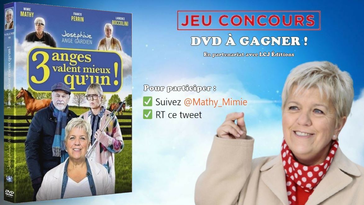 Mathy_Mimie's tweet photo. 🎁JEU CONCOURS 🎁

#LCJÉditions offre à 5 GAGNANTS l'épisode de Joséphine, ange gardien "Trois anges valent mieux qu'un" en DVD❗️

Pour participer : 
✅Suivez @Mathy_Mimie
✅RT ce tweet

Tirage le 21/03/21

Bonne chance à toutes et à tous🍀 https://t.co/SImC9p3SVu
