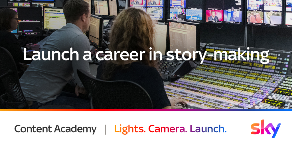EarlyCareersSky's tweet photo. Start your career in the heart of the action.
Introducing Content Academy: the experience to build a career in an exciting industry. 👉 https://t.co/pPu5vpOEIB
#LifeAtSky #ActionOffScreen https://t.co/N3mDJMcp3u