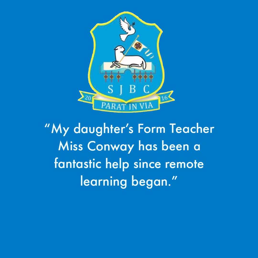 Thank you to those parents who took the time to send such lovely feedback during this period of remote learning. Here's another comment we'd like to acknowledge and share with you.