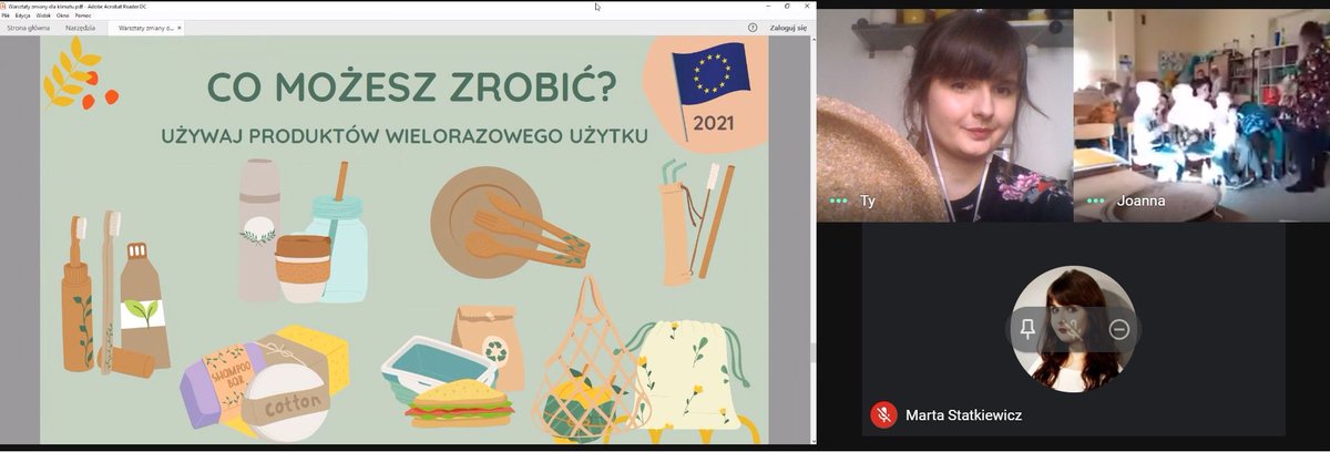EDWroclaw's tweet photo. Kolejne 3⃣warsztaty "Zmiany dla klimatu - klimat na zmiany" 🌿za nami, tym razem w formie online!💻

Rozmawialiśmy o smogu, nadprodukcji śmieci, plastiku w morzach, a także działaniach UE (np. funduszu  spójności), które dążą do neutralności klimatycznej Europy💚

#EUINMYREGION https://t.co/DeZtSeBSA4