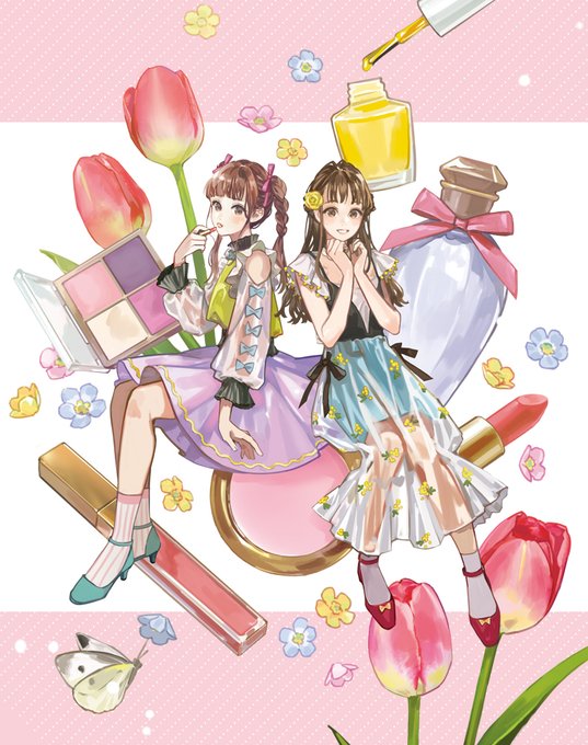 「cosmetics ribbon」 illustration images(Latest)｜3pages