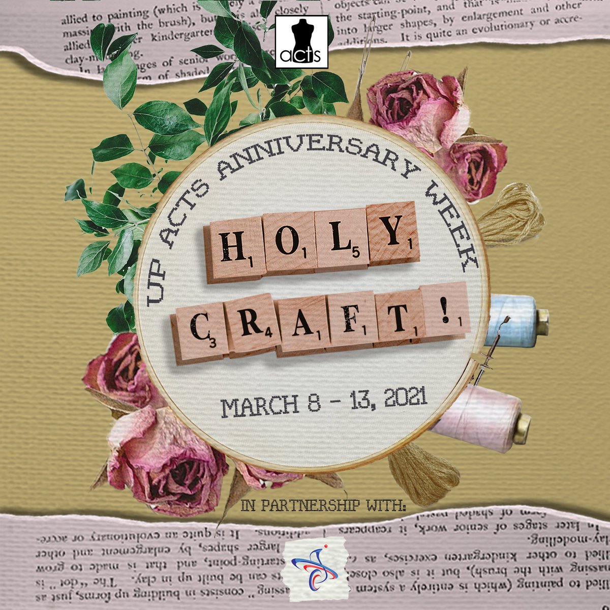 Are you thready for this? UP ACTS presents ‘Holy Craft! It’s the UP ACTS Anniversary Week! 
From interesin’ roundtable discussions, insightful webinars to exciting raffles you’ll definitely be yarning for more!

Also Brought to you by: 

UP Le Club Français