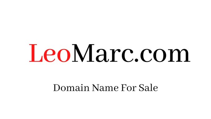 . Domain For Sale LeoMarc.com #LeoMarc #Leo #Marc #name #Domain #Marketing #Business #100DaysOfCode #startup #security #property #entrepreneurs #tech #technology #javascript #python #Apple #vr #Microsoft #music #Linux #startup #startups #entrepreneur #Business