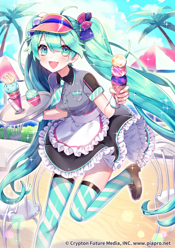初音ミク 「#ミクの日2021 #ミクの日
ミクちゃん? 」|さく之輔のイラスト