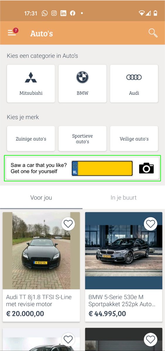 AlonAmPm's tweet image. S&apos;up @Marktplaats! I saw a cool car nearby. Would have loved to purchase one JUST LIKE IT. 
Problem is I don&apos;t really know the exact model :-/ 
If only I could take a snapshot of the plate, and your app would tell me EXACTLY what I&apos;m looking for... #featureidea