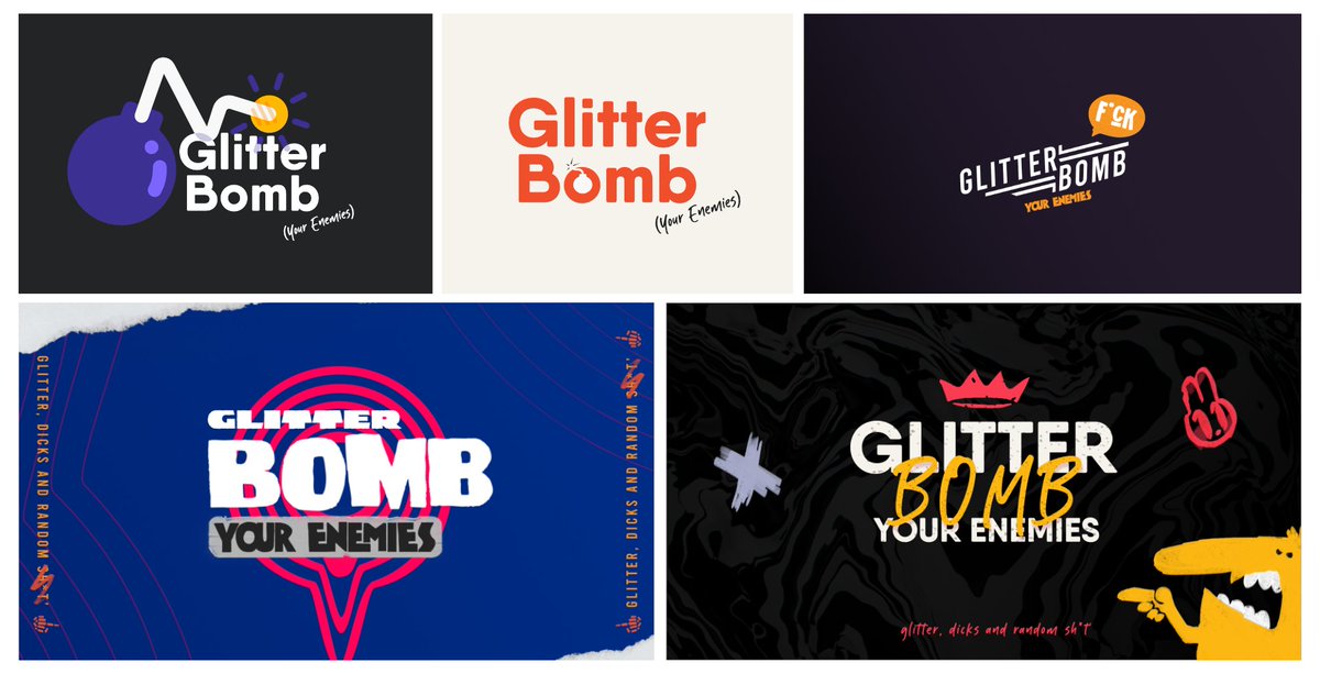 SalfingerAndrew's tweet photo. I had the chance to work with Glitter Bomb Your Enemies on re-branding there company

Here is a little behind the screens on the project with some before and after along with some drafts versions of the logo

See the full project @ https://t.co/MDzTt1boXS https://t.co/2Wv4V2yeva