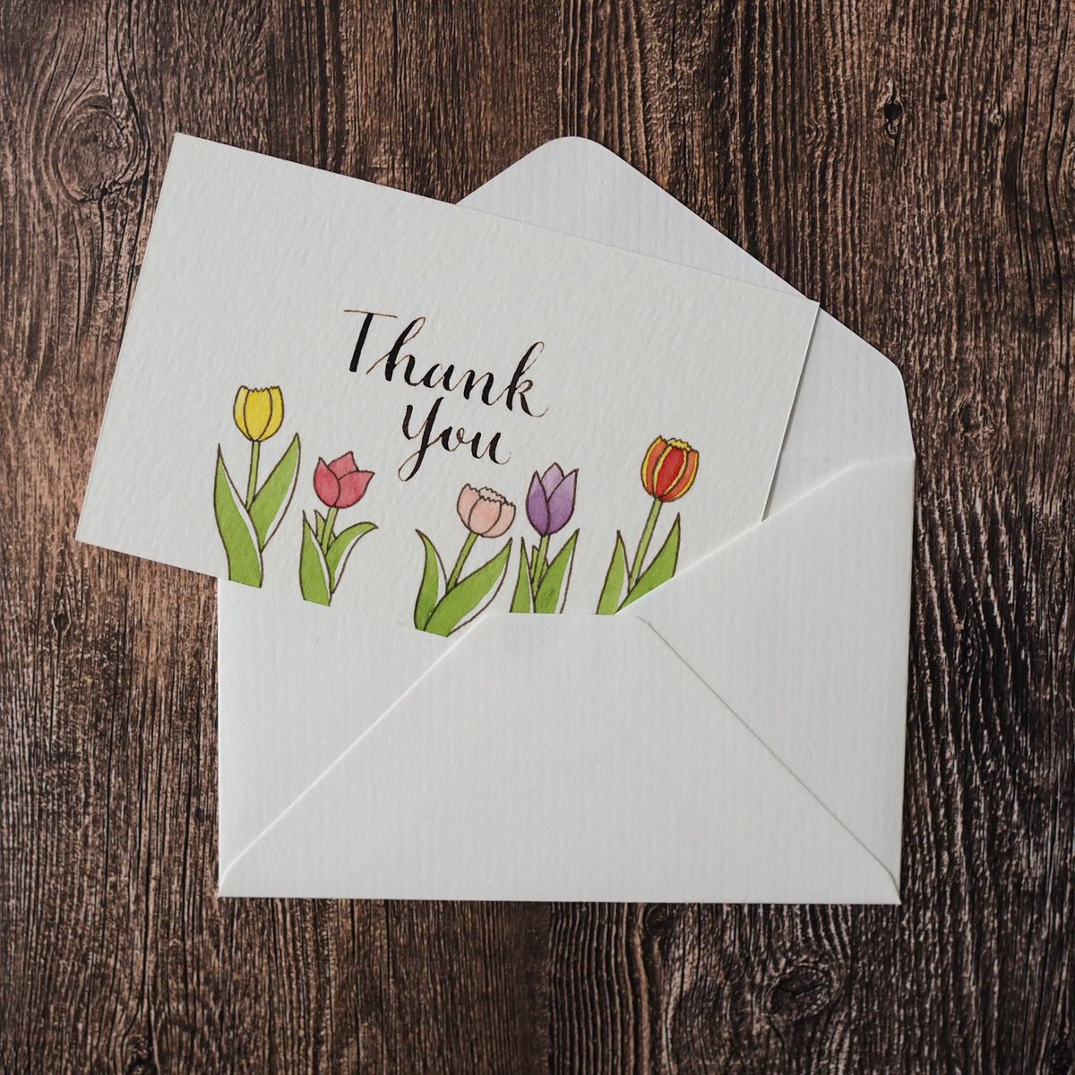 Hinatake 新商品upしました 春らしいチューリップのミニサンキューカード 封筒付き です 一枚一枚丁寧に手書きしています Minne Minneで販売中 カリグラフィー イラスト T Co Tdz46phyaf 21年4月30日まで送料無料 T Co 3fdpjncmzi