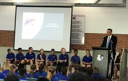 Great to be able to acknowledge our @SevenHillsNthPS 2021 Student Leaders at their induction assembly. Thanks to @Mark_TaylorMP and @kember_toni for your attendance and support of our students.