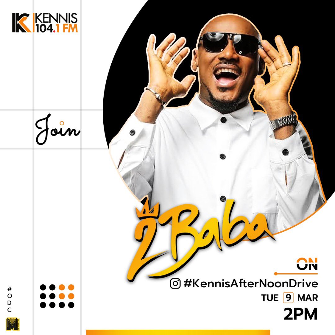 Kennis Music Television (@kennismusictv) on Twitter photo Join the legendary <a href="/official2baba/">#ONELOVERELIGION #UNWASHTHEBRAINWASH #OPENYOUREYES</a> with w/f <a href="/kennyogungbe/">KENNY OGUNGBE GCOB</a> #KennisAfterNoonDrive
__
Today, March 9.
Time : 2:00 PM On @kennis104fm
Join Us.
__
Host: <a href="/kennyogungbe/">KENNY OGUNGBE GCOB</a>
.
Guest: <a href="/official2baba/">#ONELOVERELIGION #UNWASHTHEBRAINWASH #OPENYOUREYES</a>
__
Cc: @rashy_man <a href="/kennis_music/">Kennis Music</a> @kennismusictv
#KennisFm #KennisMusic #KennisMusic Join the legendary <a href="/official2baba/">#ONELOVERELIGION #UNWASHTHEBRAINWASH #OPENYOUREYES</a> with w/f <a href="/kennyogungbe/">KENNY OGUNGBE GCOB</a> #KennisAfterNoonDrive
__
Today, March 9.
Time : 2:00 PM On @kennis104fm
Join Us.
__
Host: <a href="/kennyogungbe/">KENNY OGUNGBE GCOB</a>
.
Guest: <a href="/official2baba/">#ONELOVERELIGION #UNWASHTHEBRAINWASH #OPENYOUREYES</a>
__
Cc: @rashy_man <a href="/kennis_music/">Kennis Music</a> @kennismusictv
#KennisFm #KennisMusic #KennisMusic