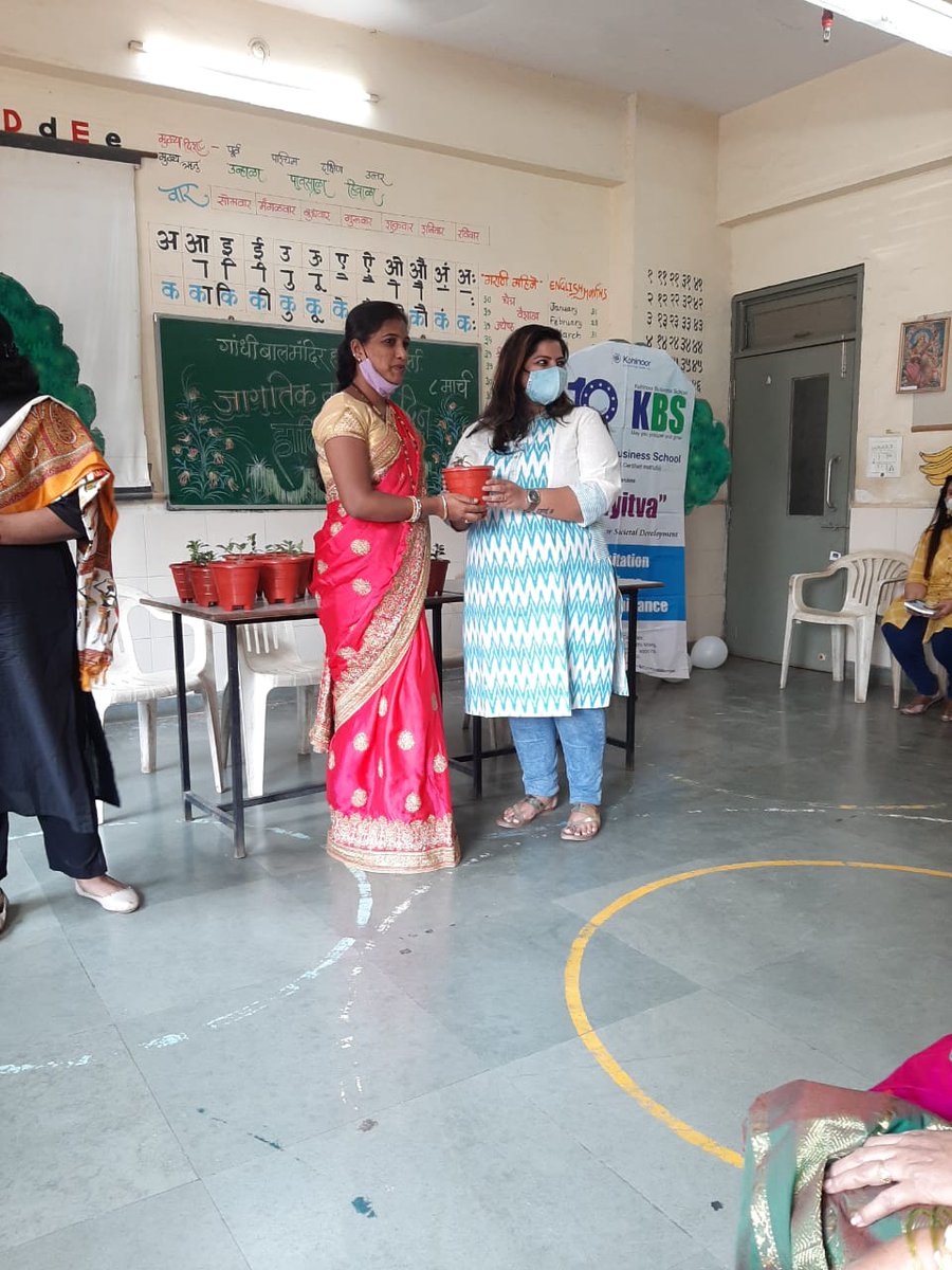 kbsmumbai's tweet photo. Under the aegis of DAYITVA, @kbsmumbai and Kohinoor Management School employees celebrated the International Women’s Day with the Employees of Gandhi Bal Mandir School on Monday, 8th March 2021. Glimpses of the same.
#KBS #KMS #InternationalWomensDay #Dayitva https://t.co/sGw2R0rM3q