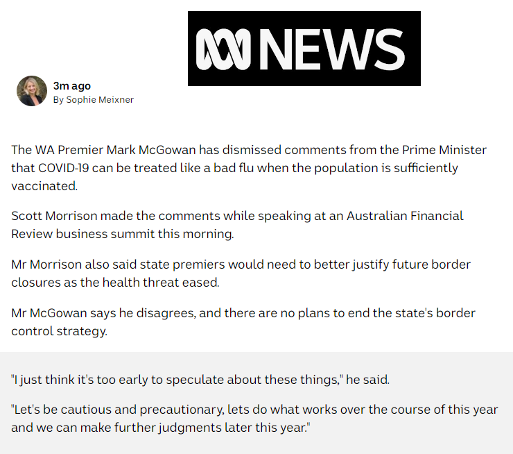 BigBadDenis's tweet photo. #BREAKING @MarkMcGowanMP disagrees with @ScottMorrisonMP predictions of post-vaccination future.
#auspol #badflu #vaccination https://t.co/p6vBJEfX3L