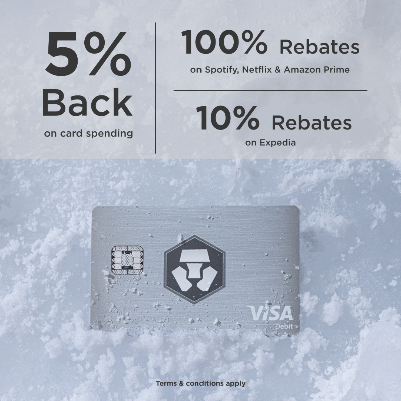 cryptocom's tweet photo. Love % Back? We do too!

Metal https://t.co/vCNztABJoG Card loaded with perks. 100% rebate on Netflix, Spotify &amp; Amazon Prime.

Download app now - Reserve your metal card!