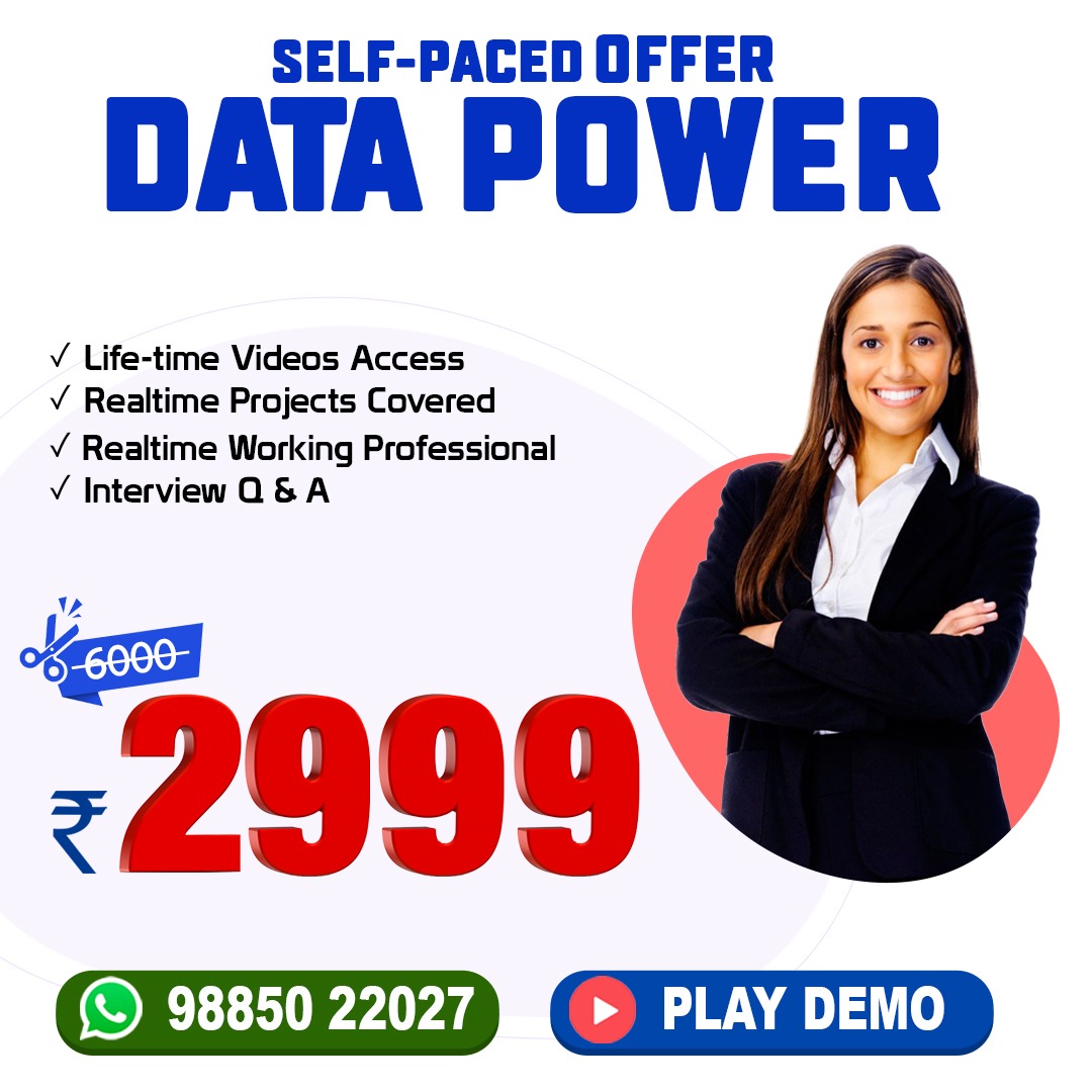 svrtechnologie's tweet image. All Our Courses are in offer Now . 
Datapower Training for Just Rs.2999/- 
Full Training from Industry Experts.
For Details Visit:- bit.ly/37rnLe3
.
.
.
.
#datapowertraining #datapowertutorials #datapoweronlinetraining #datapowervideos #datapowertutorialforbeginners