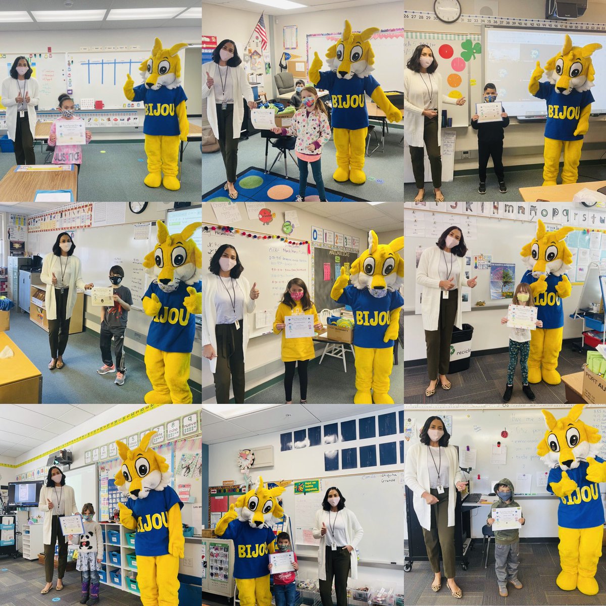 Bob the Bobcat made an appearance to recognize students in Cohort B!🎉 ¡Wl gato montes hizo una visita para reconocer a estudiantes del grupo B! 🎉 #bijoupride #weareLTUSD