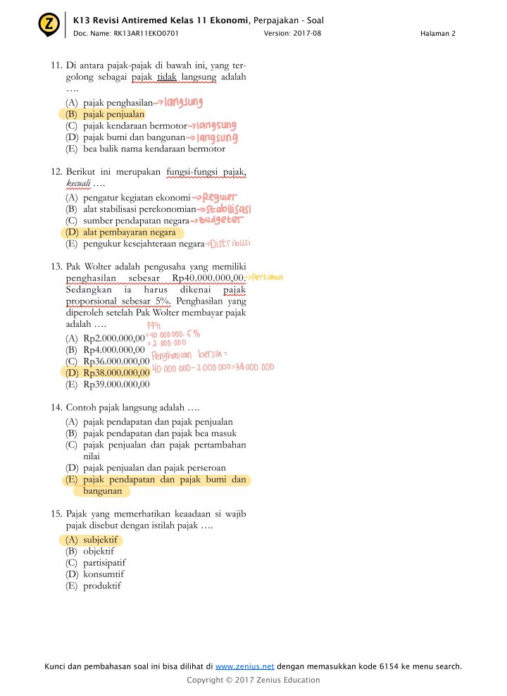 Latihan Soal Zenius
Ekonomi kelas 11
—Perpajakan

Kalau ada yang salah bisa banget di reply, karna aku juga masih belajar dan nge stuck di perpajakan 🙏