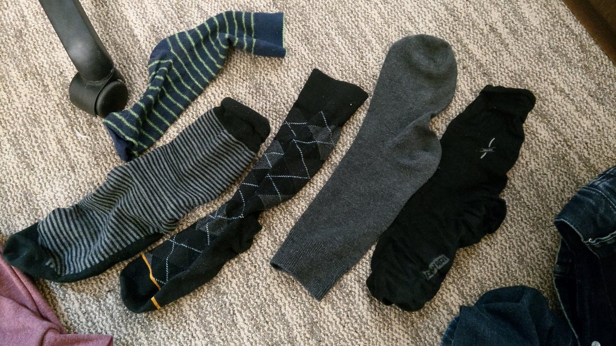 5 socks and no pair, seriously, HTF does it happen