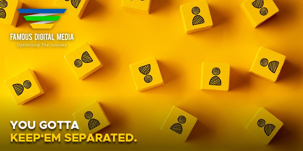 Famous_D_Media's tweet photo. You gotta keep ‘em separated! 
Keep segmenting from the second a new customer enters your database. Categorise them by as many criteria as possible.
Read more at https://t.co/Z7T7pi2F6k  
#leadnuturing #sales #marketing #FamousDigitalMedia https://t.co/ETVijAqy1P