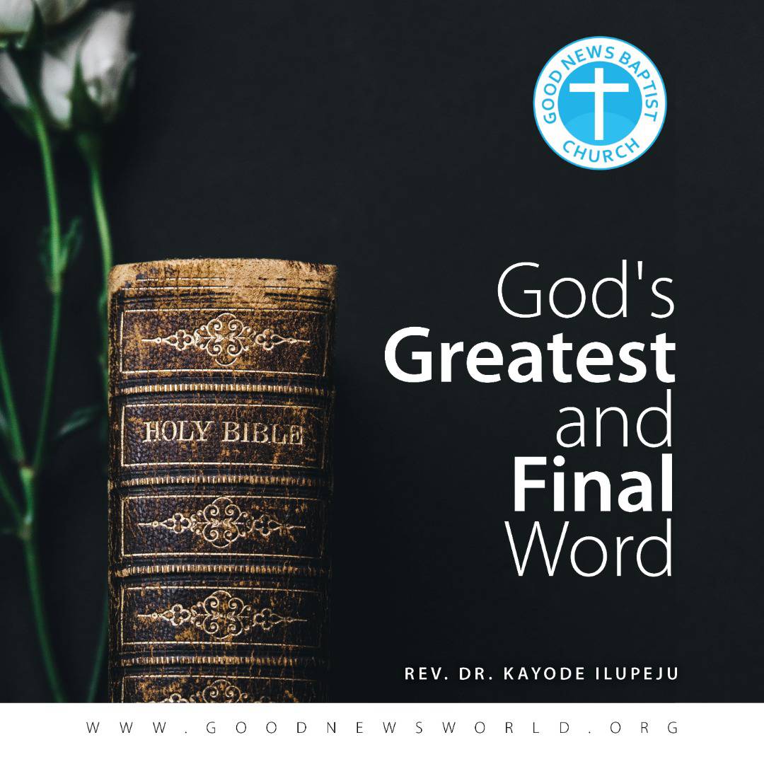 God's major mode of communicating today is through his son Jesus Christ.
#GnbcLagos
#God'sGreatestAndFinalWord
#LayingUpTreasuresInHeaven