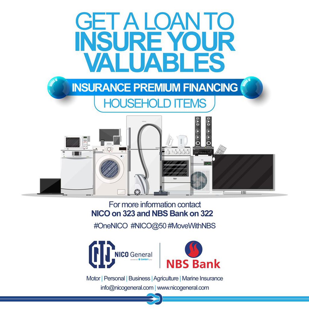 NICOGroupMalawi's tweet photo. We understand that sometimes funds are tight. That is why @NBSBankMw is offering you access to a loan to cover your valuables with NICO General.
For more information contact NICO on 323 and NBS Bank on 322
#OneNICO
#NICO@50
#MoveWithNBS https://t.co/My5hmYNet9