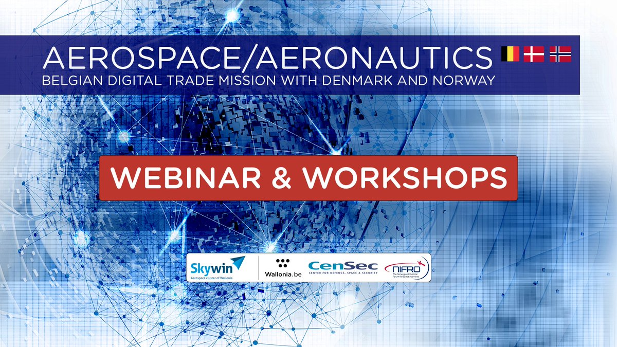 15/3-10h : Introduction and overview of the space industry in Wallonia/Belgium, Norway &amp; Denmark zoom.us/webinar/regist…

15/3-13h : Smallsat services / Smallsats platform-instruments zoom.us/webinar/regist…

16/3-9h : EO Services - Downstream application zoom.us/j/99145366725