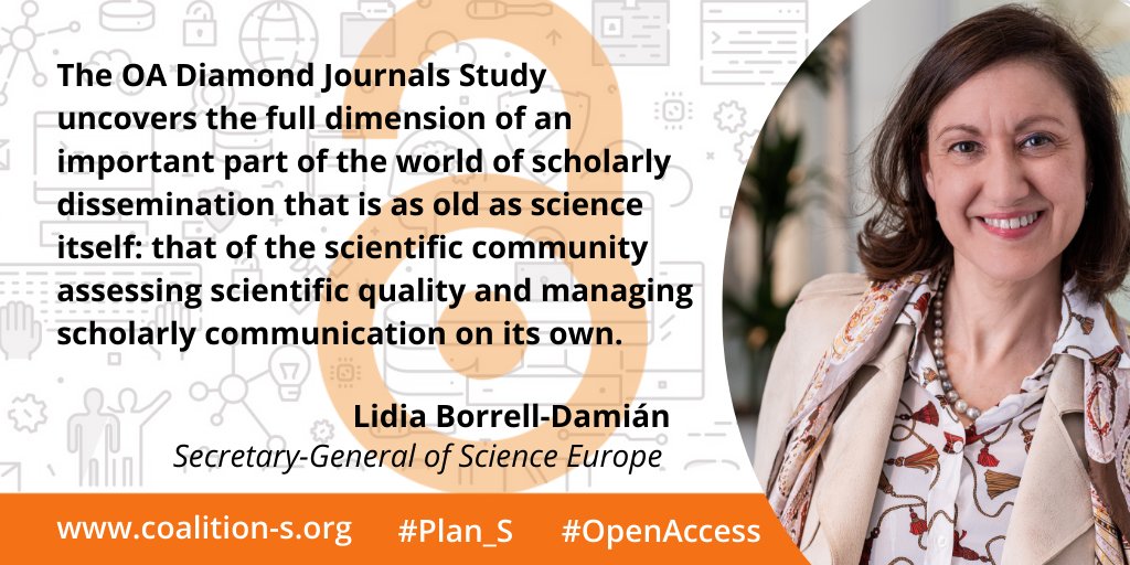 cOAlitionS_OA's tweet image. Diamond unearthed: shining light on community-driven #OpenAccess publishing! 
@cOAlitionS_OA &amp;amp; @ScienceEurope are pleased to announce the findings of the study on OA diamond journals. 
Learn more: 🔸 coalition-s.org/diamond-uneart… #OAdiamondstudy #Plan_S