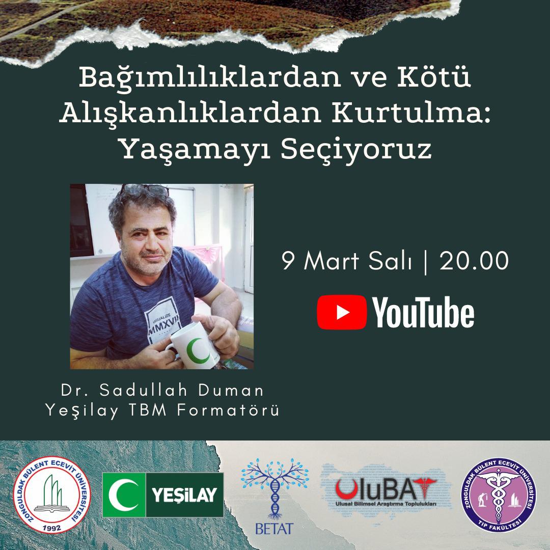 betat_edu's tweet photo. Bu akşam 20.00'de #YouTube kanalımıza bekleriz🧬
https://t.co/vctDWi4Qey
💫 ”Bağımlılıklardan ve Kötü Alışkanlıklardan Kurtulma: Yaşamayı Seçiyoruz”
Konuğumuz: #Yeşilay TBM (Türkiye Bağımlılıkla Mücadele) Formatörü Dr. Sadullah Duman
#betat #beü https://t.co/EeaRFpwZeg