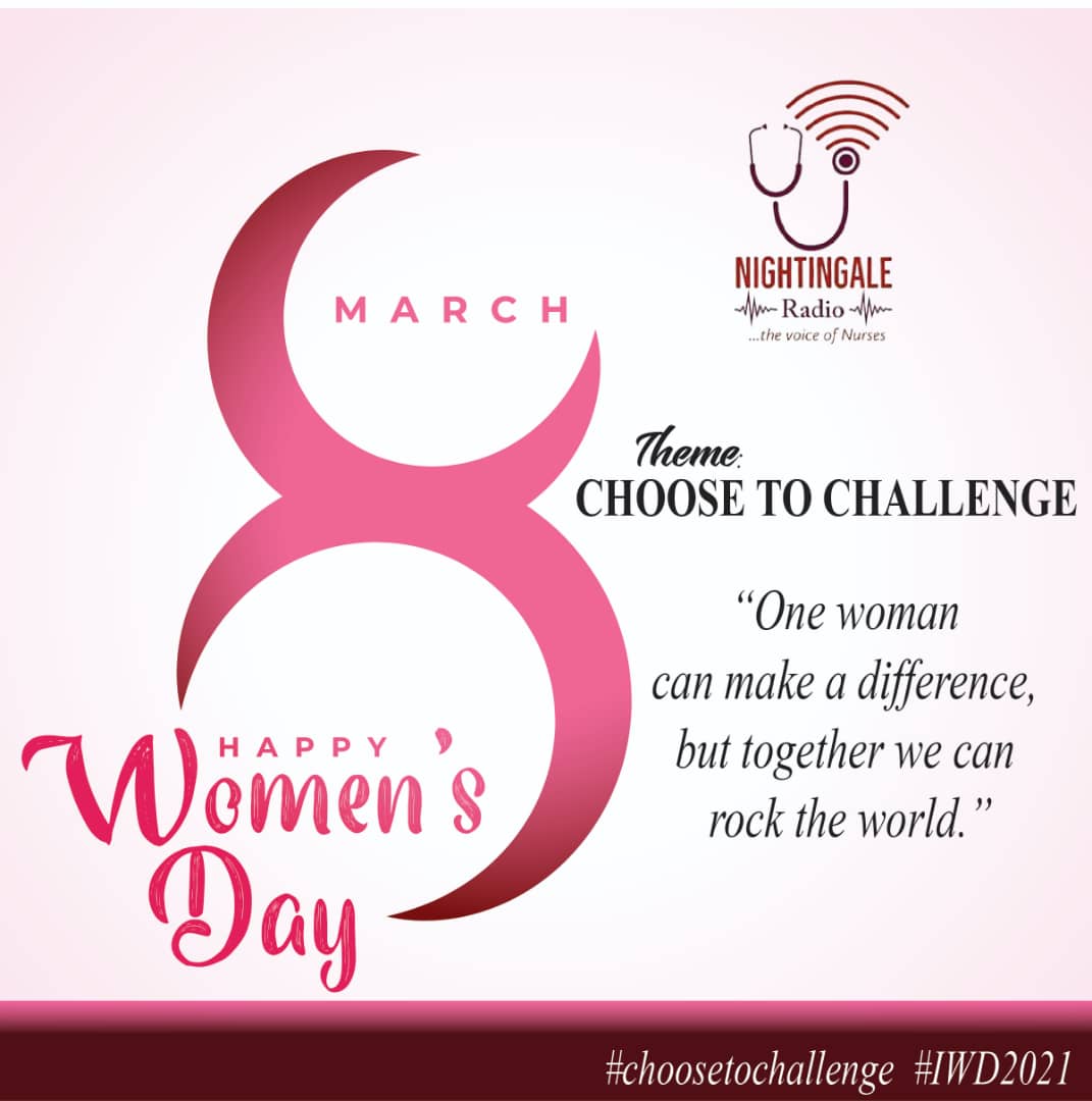 NightingaleRad1's tweet photo. Nurses constitute the highest number of health workforce, 70% of whom are of the female gender. Happy International Women's Day to all female nurses and every woman who #ChooseToChallange the status quo to achieve gender equality. #internationalwomensday2021  @womeninGH @UN_Women https://t.co/GVkCZc1GcI