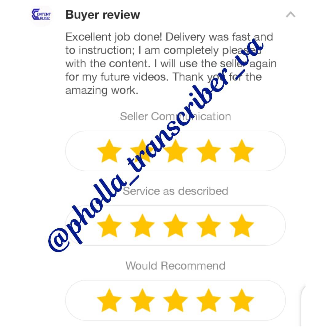 PhollaV's tweet photo. When we go on break from here, know that we've been busy satisfying our clients and we have reviews to show for it.💃💃💃
Clients satisfaction is the priority here &amp; that is what you get when you choose @pholla_transcriber_va for your business project. #business #transcriber https://t.co/ql6TMLCEkc