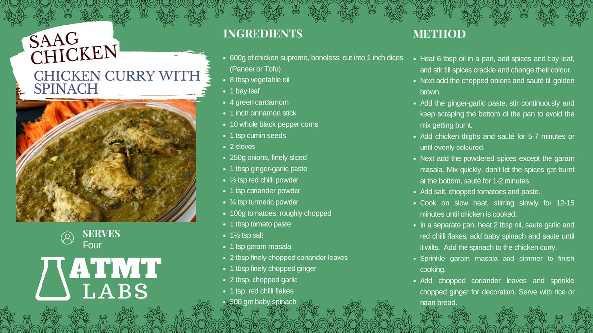 snappcvgroup's tweet photo. Chef Atul Kochhar's Recipe👨‍🍳  (SAAG CHICKEN)
We are very excited about this, two legends cooking together live for charity! (https://t.co/yeZzSBgfqH)
#saagchicken #chef #atmtlabs #charity #football #thfc #spurs #tottenham #cookalong @chefatulkochhar @SpursOfficial @GrahamRoberts4 https://t.co/aMhfwJsYBG