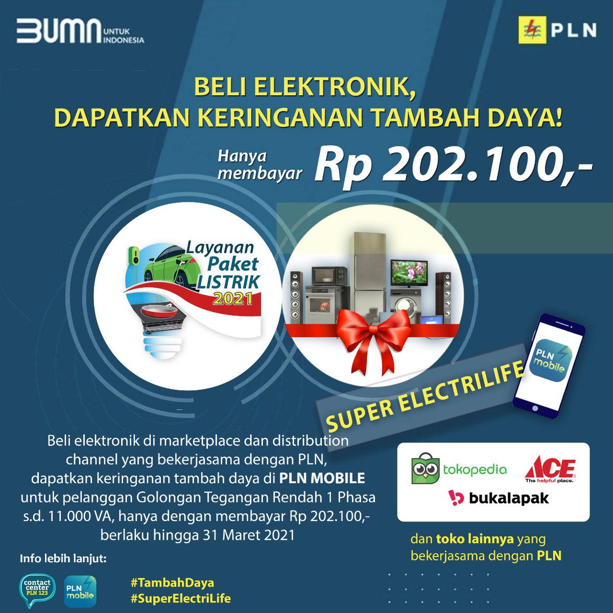 Pt Pln Persero On Twitter Electrizen Pln Lagi Bagi Bagi Bagi Voucher Potongan Tambah Daya Listrik Caranya Beli Produk Elektronik Di Ace Hardware Atau Kalo Sudah Dapat Vouchernya Kalian Tinggal Tambah Daya Pt Pln Persero On Twitter Electrizen Pln Lagi Bagi Bagi Bagi Voucher Potongan Tambah Daya Listrik Caranya Beli Produk Elektronik Di Ace Hardware Atau Kalo Sudah Dapat Vouchernya Kalian Tinggal Tambah Daya