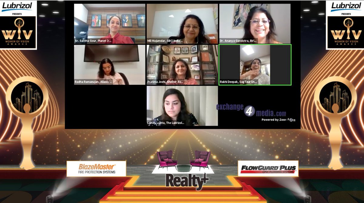 RPRealtyPlus's tweet photo. An honest & #insightful exchange of #ideas from these pioneering #women in the #building_material industry. Here are some #glimpses from the #panel discussion on ‘Unlocking #Women_Potential in the building materials industry’!
#RPMasterclass #WoV2021 #FlowguardPlus #Blazemaster https://t.co/xiEtzHxLFU