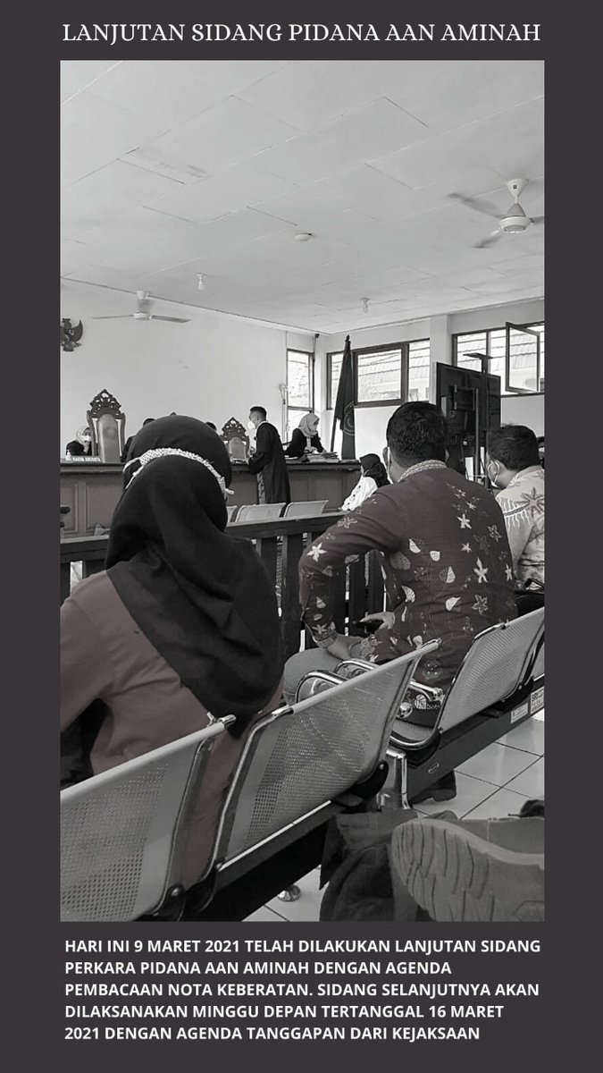 Lanjutan sidang pidana Aan Aminah
