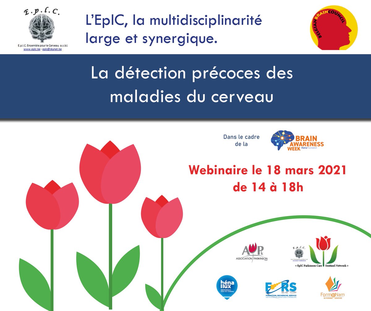 FORM@NAM (@formanamsces) on Twitter photo #BrainAwerenessWeek
📅Webinaire "La détection précoce des maladies du cerveau" ce jeudi 18 mars. 🧠
Infos et inscriptions ➡️ bit.ly/2Of4OET
@HenalluxOffici1 <a href="/dana_fdn/">Dana Foundation🧠</a> @BelgianCouncil #BrainAwerenessWeek
📅Webinaire "La détection précoce des maladies du cerveau" ce jeudi 18 mars. 🧠
Infos et inscriptions ➡️ bit.ly/2Of4OET
@HenalluxOffici1 <a href="/dana_fdn/">Dana Foundation🧠</a> @BelgianCouncil