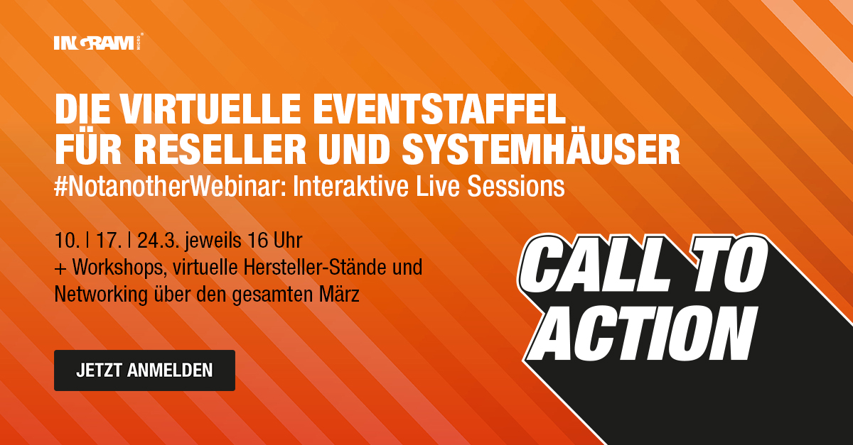 Jetzt anmelden und in der zweiten Runde von "Call to Action" dabei sein! Alle Infos gibt es hier: de.ingrammicro.eu/cta-season2