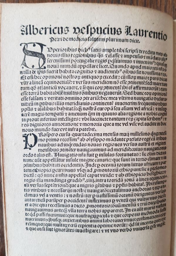 TrinCollLibCam's tweet photo. Explorer Amerigo Vespucci was born #otd in 1454. Mundus Novus is a letter where he describes his 1501-1502 voyage to Brazil. It quickly became one of the most popular publication of the time. From the #GryllsCollection in the #WrenLibrary. Cat. record at https://t.co/953DYAzRcC. https://t.co/q0ZKu8y8PQ