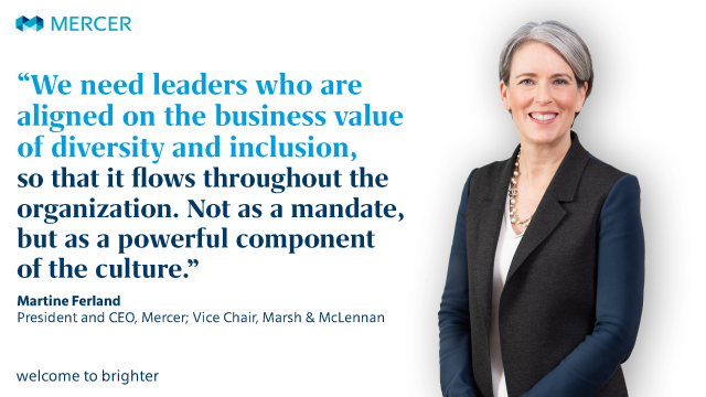 Accelerating #diversity, #equity &amp; #inclusion means driving #culture and tone from the top. @Ferland_Martine explains how #leadership commitment is a critical part of the solution. #FutureOfWork bit.ly/3qvkTTO