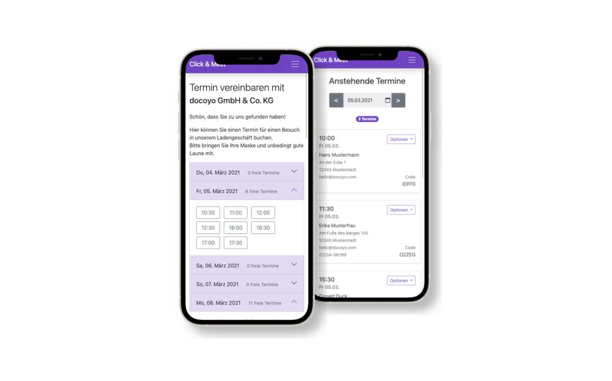 DocoyoCom's tweet image. Liebe Laden-Inhaber! Würdet ihr auch gerne online Termine anbieten, aber ihr habt keine Zeit, euch mit komplizierten Tools auseinanderzusetzen? Wir haben deswegen clickandmeet.biz entwickelt. Super-easy und extra nur gemacht um #clickandmeet umsetzen zu können.