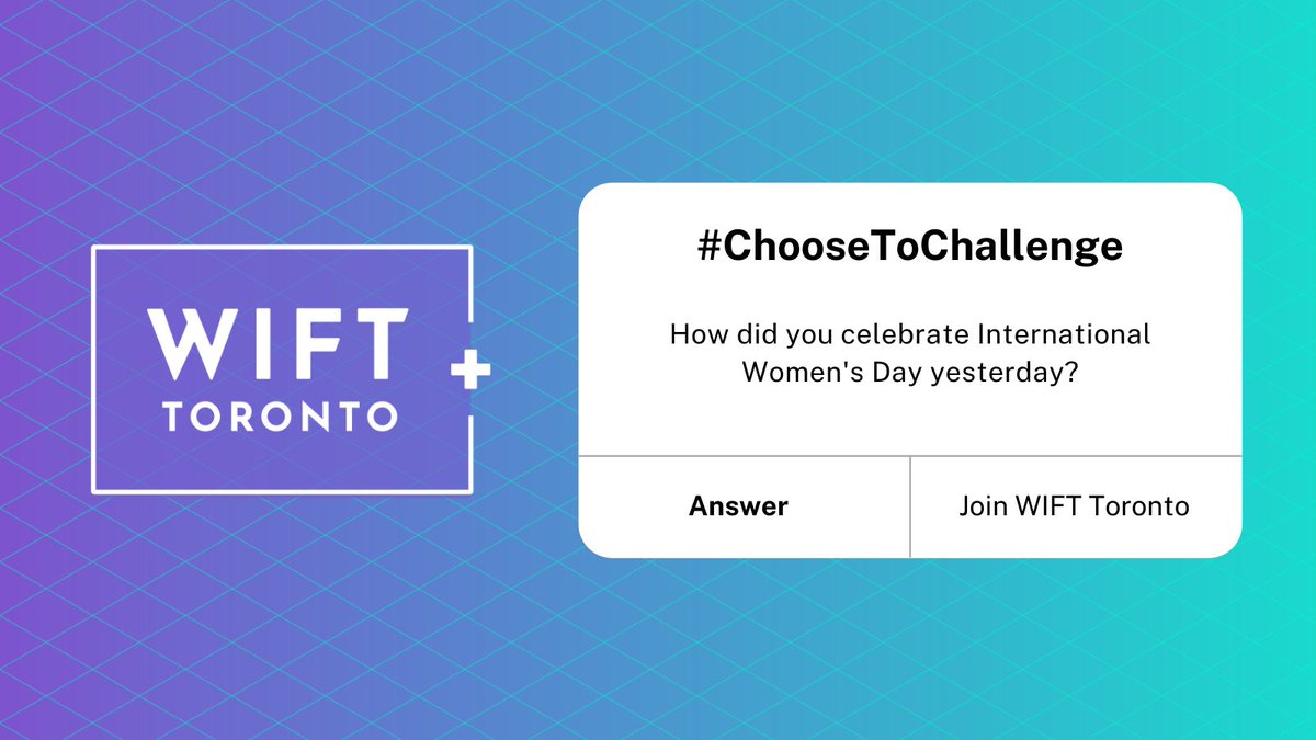 make your voice heard in the comments 📣
 
THIS WEEK ONLY: all 1-year memberships are 35% off (use code: iwd2021) &amp; student/senior memberships are only $50 (use code: iwd2021ss)
wift.com/join/join-now#…

#ChooseToChallenge #IWD2021 #WIFT
