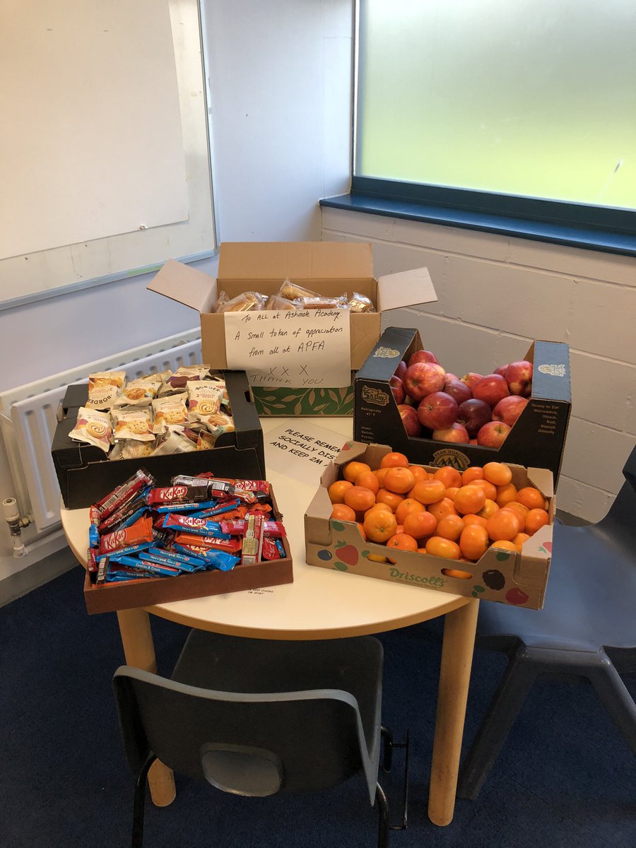 APFA delivery into Ashmole staff room complete. Xx <a href="/AshmoleAcademy/">Ashmole Academy</a>