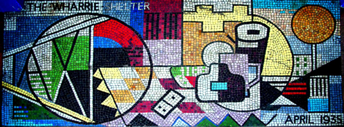 I thought I'd start today with an image that I haven't shown for a long time. This is a mosaic by John Cooper that was commissioned for the Wharrie Cabmen's Shelter on Rosslyn Hill in 1935. Cooper was in partnership with Sam Courtauld at the time, designing &amp; installing mosaics.